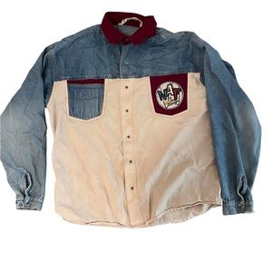 Vintage Naf Naf Paris dodgers Iconic Design Casual Shirt France Fits Medium